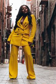 Black And Yellow Suit Girls Progress Not Perfection Friscloset Boss Lady Business Photoshoot Yellow Suit