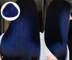 Your hair has its own personality and can't seem to choose which color it wants to her hair is a vibrant purple not a single strand of blue in sight. Unique 21 Midnight Blue Hair Color Hair Colorist Hair Colorist
