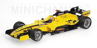 Hand signed by tiago monteiro. Mcdb Modellinformation Minichamps 100050018 Jordan Toyota Ej15 Team Jordan 2005 Tiago Monteiro 1 18 F1