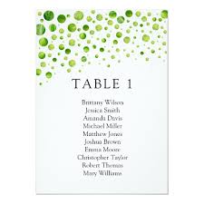 Green Polka Dots Seating Chart Wedding Table Plan Invitation