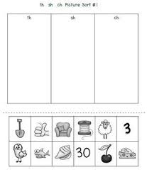 th sh ch picture sort consonant digraphs worksheet letter sounds printable hojo s teaching adventures llc