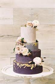 Berry Colored Wedding Ideas For All Seasons Ruffled Purple Wedding Cake Cool Wedding Cakes Beautiful Wedding Cakes