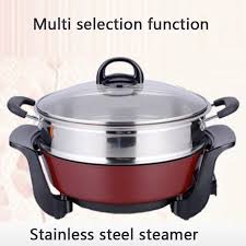 Buy Multi Function Cooking Pot Household Electric Cooker Electric Hot Pot Non Stick Electric Frying Pan Electric Skillet Hot Pot Barbecue