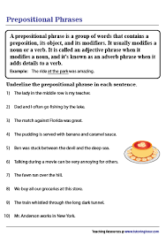 Prepositional Phrase Worksheet In 2020 Prepositional Phrases Word Sorts Ela Worksheets
