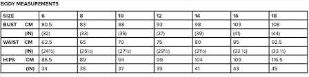 sizing chart sewthispattern by nine stitches