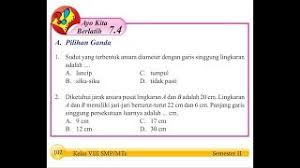 Diketahui jarak antara pusat lingkaran a dan b adalah 15 cm. Kelas 8 Lingkaran Ayo Kita Berlatih 7 4 Youtube