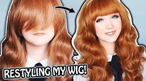 Straighten your hair either with a straightening iron or a blow dry before cutting so you know your hair length and tell exactly where your bangs fall. Cutting Bangs Into My Wig How To Cut Straight Across Full Fringe Tutorial Youtube