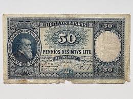 LITHUANIA 1928 50 LITU PENKIOS DESIMTYS LITU Dr.J.Basanavicius B504890  Genuine | eBay