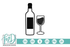 Download Wine Bottle Svg Wine Glass Svg Wine Svg 1228255 Cut Files Design Bundles