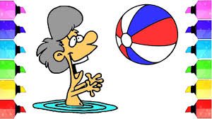 Print coloring of beach ball and free drawings. Learn Colors How To Draw Beach Ball Coloring Page Drawing Ball Coloring Book For Childran Drawing Drawings Dra Coloring Books Learning Colors Ball Drawing