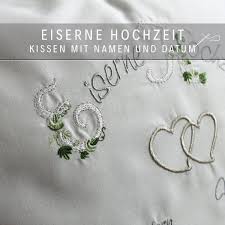 Eiserne Hochzeit Luxuskissen 40 X 40 Cm Eiserne Hochzeit Hochzeit Luxus
