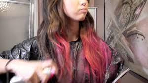 Wear it bright and shocking or pretty and pastel, find out more with temporary pink hair dye adds wow factor. Pink Dip Dye Hair Temporary Color Youtube
