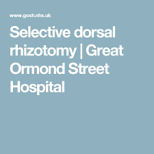 Selective Dorsal Rhizotomy Great Ormond Street Hospital Lights Hospital Pediatrics