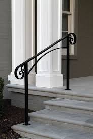 Installation 9 9 13 Powder Coating In Matte Black Over Hand Forged Aluminum Outdoor Stair Railing Front Porch Steps Wrought Iron Stair Railing