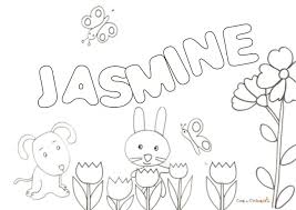 Disegni Di Nome Jasmine Da Colorare