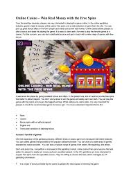 Earn real money online games. Online Casino Win Real Money With The Free Spins By 123 Spins Issuu