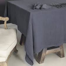Bases De La Table Nappe Lin Pur Lave Noir 250x250 Maisons Du Monde