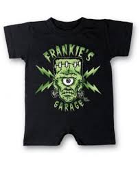 Lucky 13 Frankie S Garage Baby Romper Kids Clothing At Broken Cherry Kids Outfits Baby Romper Little Boy Outfits