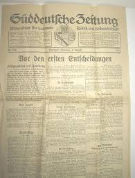 It encompasses the initial battles fought along the eastern frontier of. Suddeutsche Zeitung Nr 213 Vom 4 August 1914 By Heinz Heinrich Chefredakteur 1914 Antiquariat Zinnober