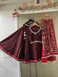 Lehenga Mirror Work