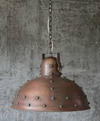 Hange Lampe O40 Cm Alte Industrielampe Kupfer Loftlampe Fabrik Deckenlampe Loft