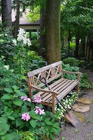 The Garden Of Towering Trees Open Garden Garden Features Garden Bench Backyard Landscaping