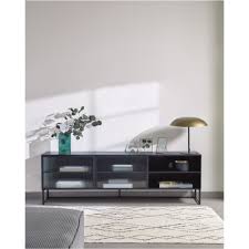 Maybe you would like to learn more about one of these? Meuble Tv 2 Portes En Metal Et Verre Trempe Kave Home Trixie Drawer