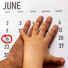 Lets make mothers day about fathers then alrighty. Happy Father S Day Concept 16 June 2019 Father And His Son Putting Their Hands On The Calendar Creative Commons Bilder