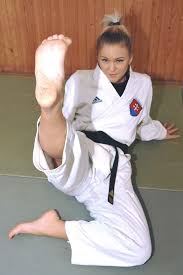Karate Facebook Serge Lebihan Women Karate Martial Arts Women Karate Girl