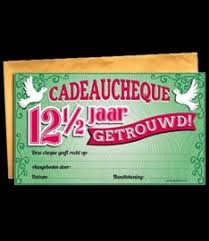 Cadeau Cheque 12 5 Jaar Getrouwd Cadeau Cheques Goedkope Feestkleding Versieringen Feestartikelen Carnavalskostuums Feestartikelen4u Nl