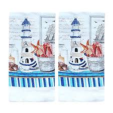 Nautical all white lighthouse decor. Kitchen Decor Linen Set Includes 2 Dish Towels 2 Square Pot Holders 1 Oven Mitt Tall Lighthouse Printed Kitchen Towels Linen Set For Cooking Baking Housewarming And Decoration Set Of 5 Piece Pricepulse