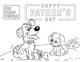 Fathers Day Pet Coloring Page Pet Supermarket Happy Animals Cute Coloring Pages