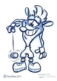 Charles Zembillas Crash Bandicoot Sketch Book Aztec Art