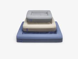 Three Sizes Of The Casper Dog Mattress Stacked On Top Of Each Other Dog Beds For Small Dogs Dog Mattresses Durable Dog Bed
