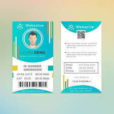 Create an identification card for your company with editable templates Web Developer Id Card Design Id Card Template Card Design Create Business Cards