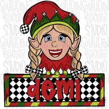 Buy Santa's Helpers Elves Girl Blonde Hair With Name Patch