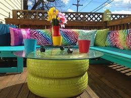 Idee Table Jardin Pneu Backyard Furniture Diy Backyard Diy Patio