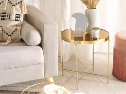 White wooden small round end side accent coffee table bedroom living room. Side End Tables Up To 70 Off Beliani De