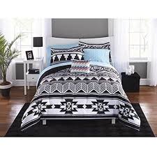 The face cloth is 100% microfiber polyester with a pleated finish to provide texture for your bed. Amazon Com Mainstays Tribal Black And White Bed In A Bag Bedding Set Twin Twin Xl White Bed Set Black White Bedding Bedding Set