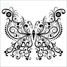 Background Border Design Black And White Butterfly Abstract Forms Vintage Black Valentine Butterfly Isolated On White Background Vector Crewel Embroidery Patterns Butterfly Butterfly Pictures
