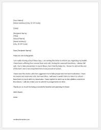 On the account of my sickness, i request. Sick Leave Letter To Class Teacher Word Excel Templates