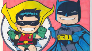 5.5x7in, prismacolors and ink on bristol. Coloring Book Batman And Robin Coloring Pages For Learning Colors Batman Chibi 01 Youtube