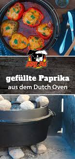 Gefullte Paprika Aus Dem Dutch Oven Schmortopfgerichte Rezepte Ofengerichte