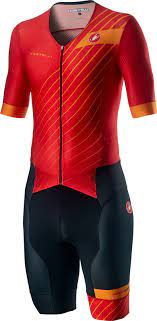 Castelli Free Sanremo 2 trisuit short sleeve red/black men online? Find it at triathlon-accessories.com