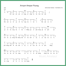Lirik Lagu Ampar Ampar Pisang Dan Not Angka