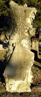 Sunday Snapshot: The tree stump monuments at Clinton Cemetery