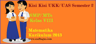 Check spelling or type a new query. Kisi Kisi Ukk Matematika Kelas 8 Smp Mts Kurikulum 2013 Soalbagus Com