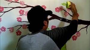 Kumpulan gambar tentang gambar bunga di tembok simple, klik untuk melihat koleksi gambar lain di kibrispdr.org. Cara Melukis Bunga Sakura Dengan Spon Youtube