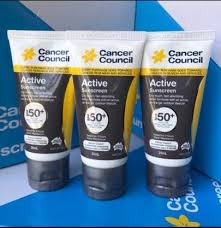 The cancer council recommends the use of lotion or cream sunscreens because it is easy to see how much product is being applied. Set 3 Tubes Cancer Council Australia Active Dry Touch Sunscreen Spf50 Pa Uva Uvb 35ml White Skin Without Dark Spots Can Be Used On Both Face And Body Buy Online In Dominica At