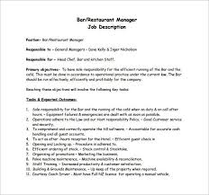 14 Restaurant Manager Job Description Templates Word Apple Pages Google Docs Free Premium Templates